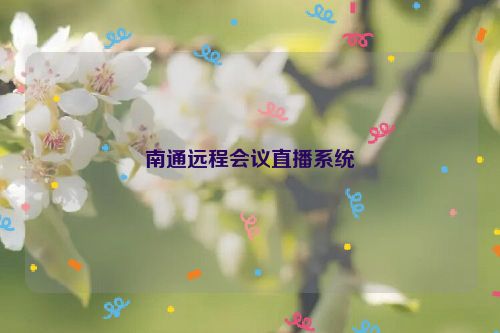 南通远程会议直播系统