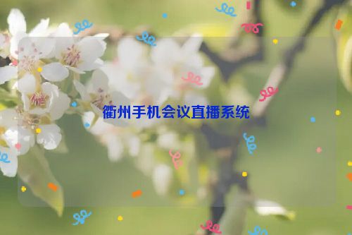 衢州手机会议直播系统