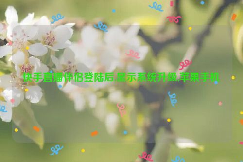快手直播伴侣登陆后,显示系统升级,苹果手机