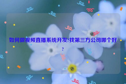 如何做视频直播系统开发?找第三方公司哪个好?
